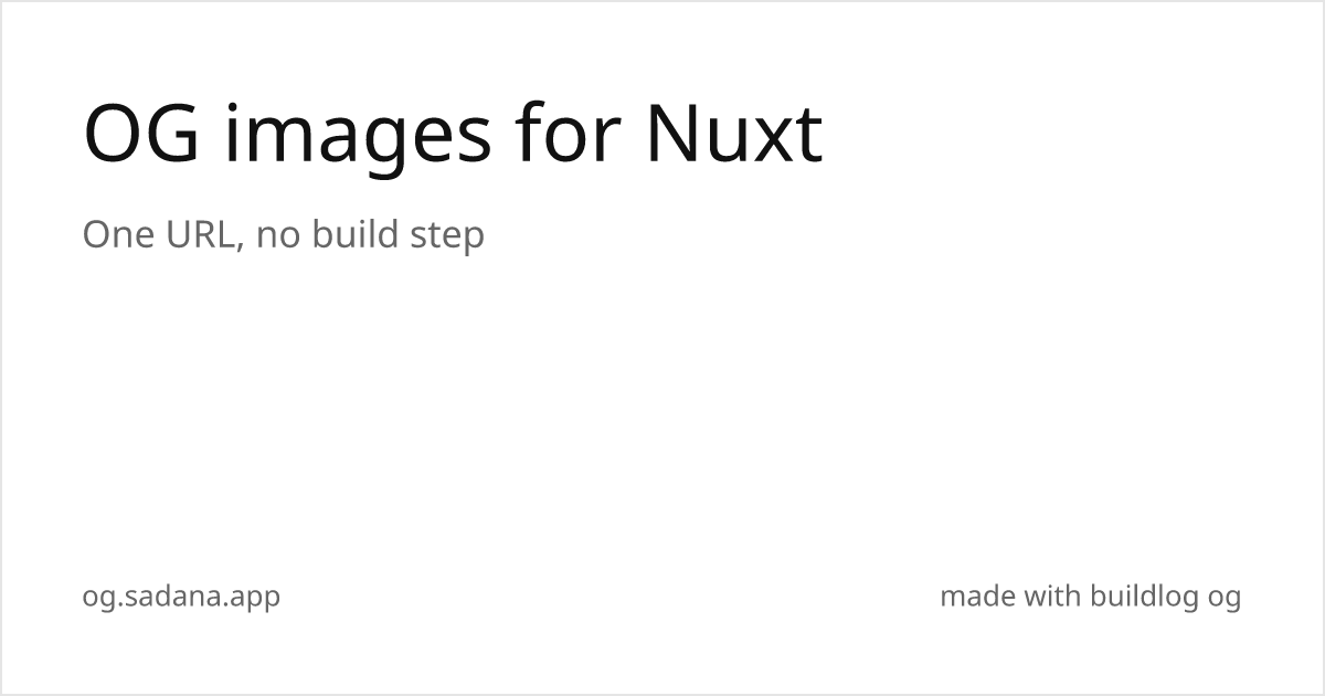 Example OG image for Nuxt
