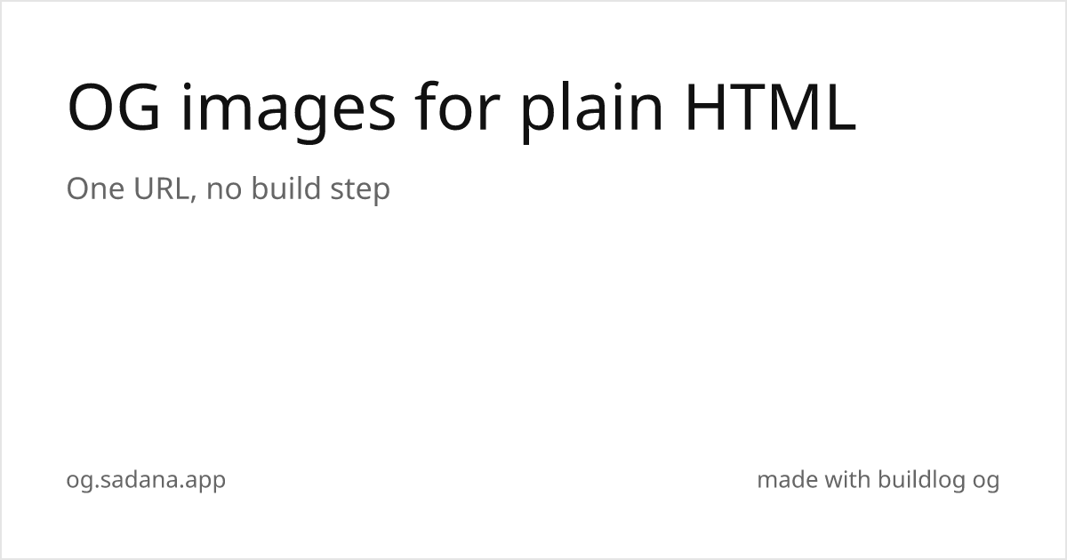 Example OG image for plain HTML